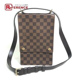 Louis Vuitton Damier Portobello Shoulder Bag Canvas Ebene Brown